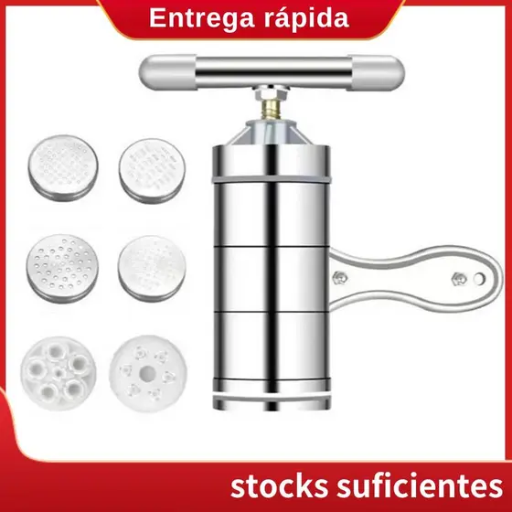 Máquina Manual De Macarrão , Doméstico , Aço Inoxidável , Prensagem Incluindo Vários Moldes B
