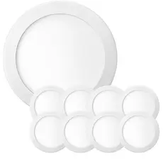 Kit 9 Luminária Painel Plafon Embutir Redondo Led 18w Bivolt ELGIN