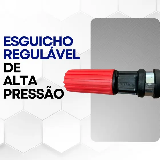 Esguicho Regulável de Alta Pressão 3,2mm Lava com Eficiência - Vermelho