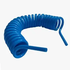Mangueira Espiral de Poliuretano (PU) 8mm x 3,5m Azul - Resistente, Flexível e Durável