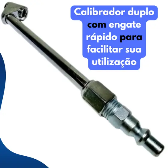 Kit Bico Encher Pneu e Pino de Engate Para Mangueira e Compressor