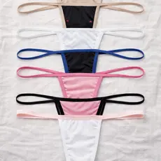 Kit Calcinhas Tirinha Fio Dental Feminina Tam Único Forro Algodão Confortável Estampas Diversas