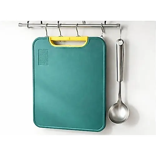 Tábua De Corte Antibacteriana À Prova De Mofo 37,5cm Com Suporte Em Pé Para Cozinha Polietileno