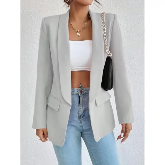 Max Blazer Longo Sobretudo Feminino Acinturado Roupas Femininas TENDÊNCIA MODA