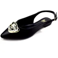 Sapatilha Slingback Rasteira Sandalia Bico Fino Feminina Sapato Dia a Dia Social Confortavel