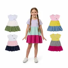 Kit 3 Vestidos Infantil Feminino 3 Marias Colorido Delicado e Confortável 3 Peças