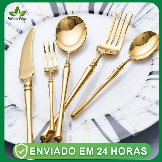 Jogo de talheres faqueiro talher colher garfo faca Aço Inox Cozinha
