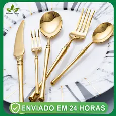 Jogo de talheres faqueiro talher colher garfo faca Aço Inox Cozinha