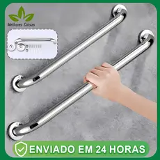 Banheiro Corrimão Aço Inox Suporte Pegador  60cm ,40cm Acessibilidade Idoso