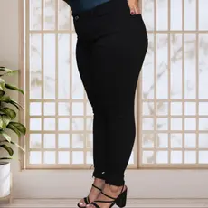 Calça Jeans Preta Skinny Feminina Cós Alto Levanta Bumbum Com Lycra Calça Preta Jeans Plus Size