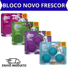 Conjunto 3 Blocos Para Caixa Acoplada 45g Novo Frescor Tablete Pastilha Sanitário 3 Blocos