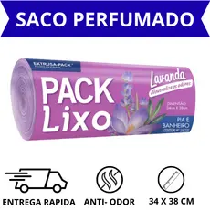Saco de Lixo Pia e Banheiro Lavanda 38x34cm 1 Pacote (40 Sacos) Pack Lixo - Extrusa-Pack