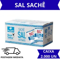 SAL MARINHO EM SACHE LEBRE BOM SABOR CAIXA COM 1000/2000 UN
