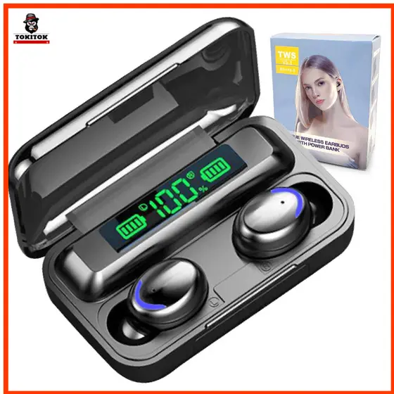 Fone de Ouvido Bluetooth  Sem Fio  TWS F9-5 Com Função Power Bank - Original