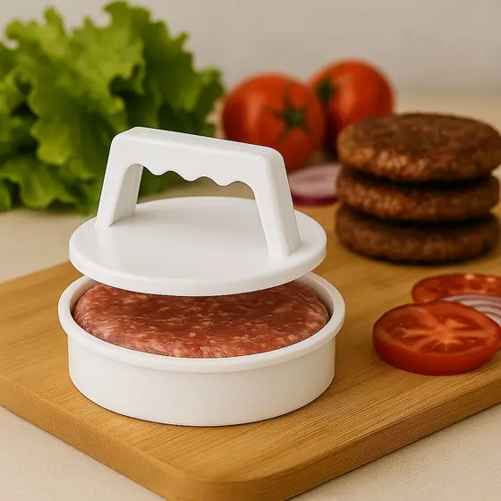 Forma Modelador de Hamburguer Profissional Lanche Artesanal Caseiro Plástico Resistente