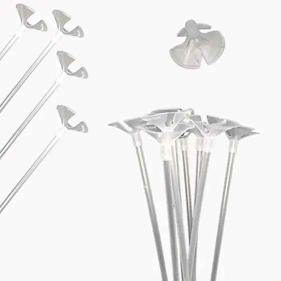 kit 100 Suportes Pega Balão e Bexigas Vareta Decoração De Mesa Festa Aniversário