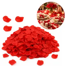 Kit com 1000 Pétalas de Rosas Vermelhas Artificiais Decoração Romance Namoro Casamento