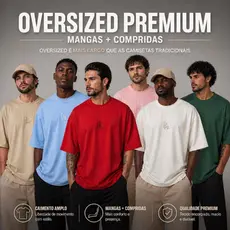 Camiseta Oversized masculina streetwear com bordado L.A