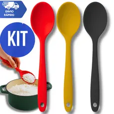 Colher Redonda Colheres de Silicone Grande Utensílios Casa Cozinha Restaurante Confeita Buffet