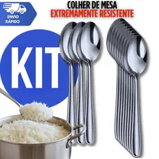 Colher Mesa Elegante Aço Inox Casa Restaurante Churrascaria Pizzaria Lanchonete Buffet Colheres Multiuso