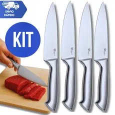 Facas Inox Peixeira Profissional 7' Polegadas Corte de Precisão Churrasco Açougue e Carnes Variáveis Premium