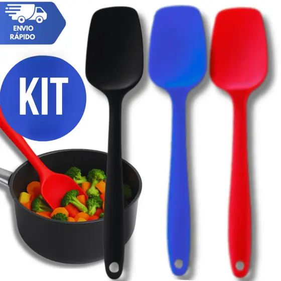 Espátula de Silicone Premium 27Cm Resistente Alta Temperatura Casa Cozinha Buffet Restaurante Multifuncional