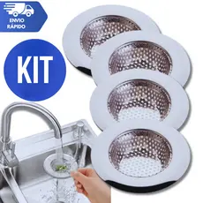 Ralos de Pia em Aço Inox 7 cm – Protetor de Ralo para Cuba de Cozinha proteção e evita entupimento
