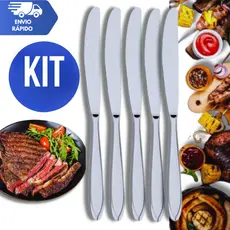 Facas de Mesa Linha Inox Qualidade Garantida Resistência Durabilidade Multiuso Buffet Restaurante Casa