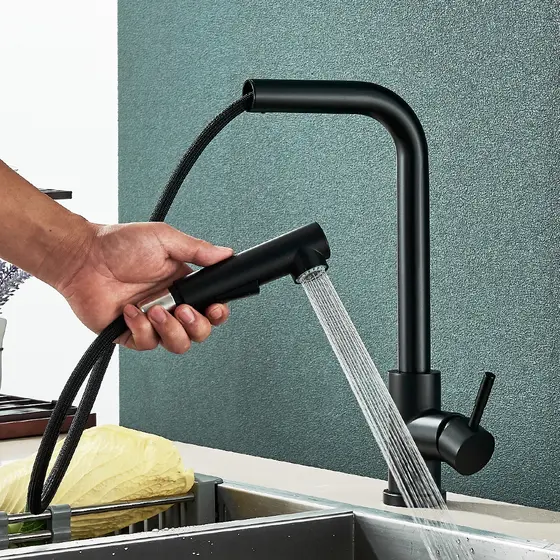 Torneira Gourmet Pia Cozinha Inox Com Extensor Flexível Misturador Monocomando Pulverizador Dupla Função