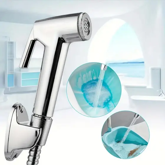 Chuveiro Sanitário Completo Luxo Metal 1.2m Privado