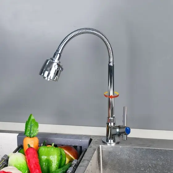 Torneira De Cozinha Gourmet Bancada De Metal Flexível