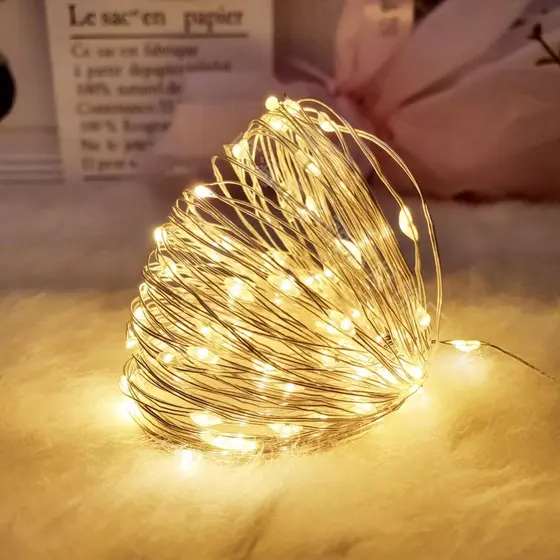Fio De Fada De 2M Com Luzes De Fadas Led Para Decoração De Casa E Festa De Natal