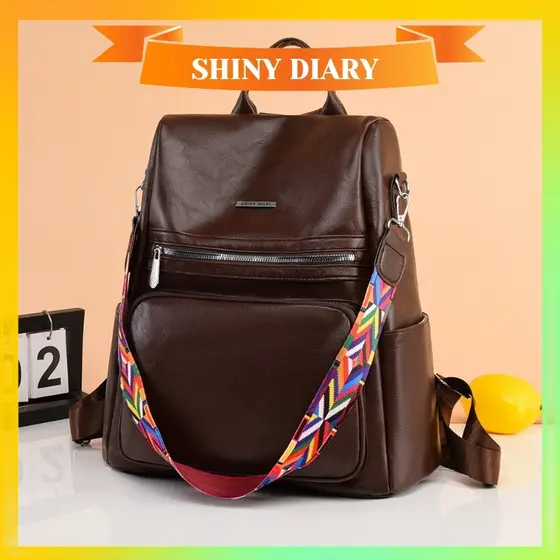 Mochila Bolsa Feminina GRANDE Escolar Trabalho Viagem Couro Sintéticos