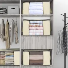 2 Peças Grande Caixa De Armazenamento Organizador De Roupas Multiuso