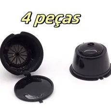 Cápsula De Café Reutilizável De Três Corações De 4 Peças/Dolce Gusto/Nespresso Black Promoção
