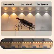 2 Peças 20cm Lâmpada Emissora De Luz Led Fina Com Sensor De Movimento Sem Fio USB Promoção Olho De Gato