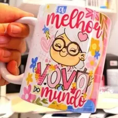 Caneca personalizada para avó/vai com caixa e laço para presentear/Caneca dia dos avós/Presente para avó/Caneca para avó