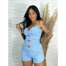 baby dool feminino em suede canelado sensual pijama curto linha noite roupa de dormir