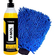 Shampoo Automotivo V-Mol Vonixx Remoção Lama Barro Sujeira Pesada 500ml Luva de Microfibra Kit