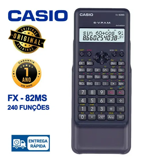 Calculadora Cientifica Fx 82 ms Original FX-82MS 240 Funçoes
