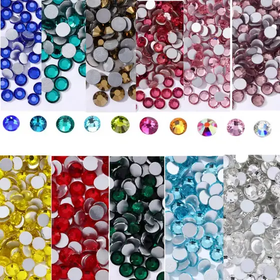 Strass de unha 1440 PCS - SS8 SS10 SS12 SS16