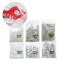 Kit Strass de unha Cristal Furta cor SS16 SS30 SS34 - 288pçs e 1440 pçs
