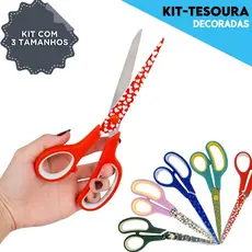 Kit C/ 03  Tesoura Para Costura Decorada - BV