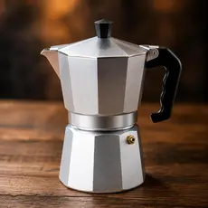 Cafeteira Italiana 6 Cafés Alumínio Moka Café Expresso Tradicional