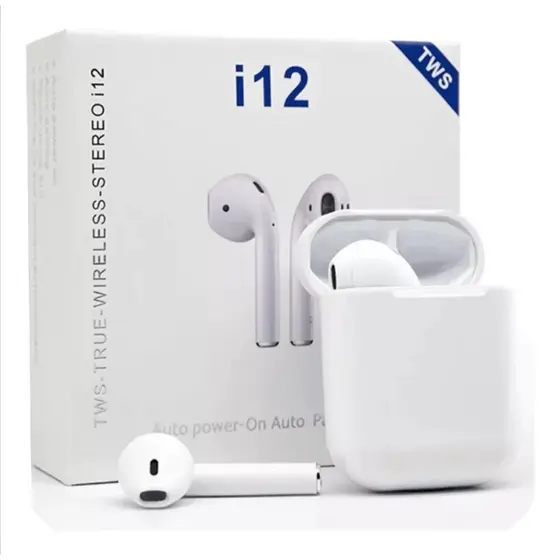 Fone de Ouvido Sem Fio i12 Tws Bluetooth Com Touch Bluetooth 5.0