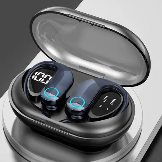 Fone de ouvido Sem Fio Bluetooth TWS Esportivo Design Pendurado Na Orelha Ergonômico K-G37PRO
