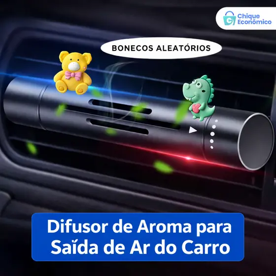 Perfume de Carro Portátil com Clipe | Aromaterapia para Saída de Ar e Purificador de Ar Veicular