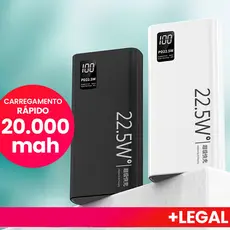 Carregador Portátil Turbo Power Bank 20000mah 22.5W Carregamento Rápido Com Tela Lcd 100% Original