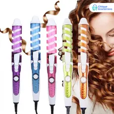 Modelador de Cachos 220V com Cerâmica - Cacheador Profissional para Ondas e Cabelos Lisos