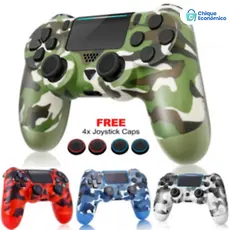 Controle Sem Fio Personalizado Camuflado para PS4 com Tecnologia Avançada e Cabo